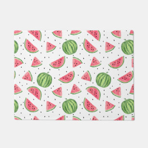 Neon Watercolor Watermelons Pattern Doormat