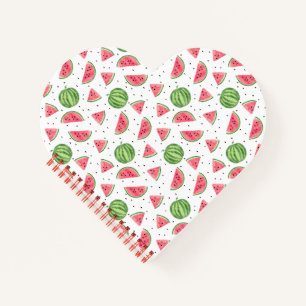 Neon Watercolor Watermelons Pattern Notebook