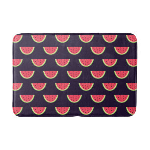 Neon Watermelon on Purple Pattern Bath Mat