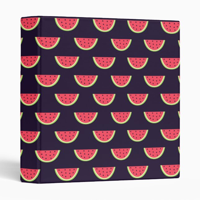Neon Watermelon on Purple Pattern Binder (Front/Spine)