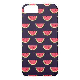 Neon Watermelon on Purple Pattern iPhone 8/7 Case