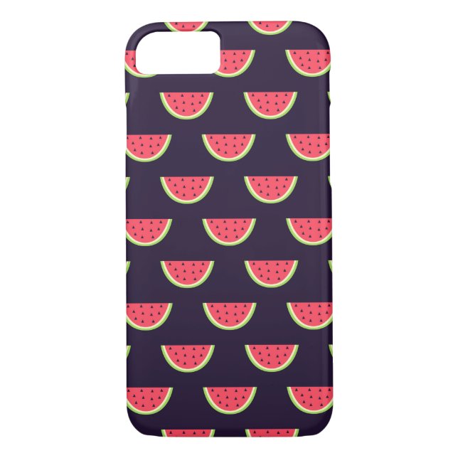 Neon Watermelon on Purple Pattern Case-Mate iPhone Case (Back)