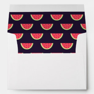 Neon Watermelon on Purple Pattern Envelopes