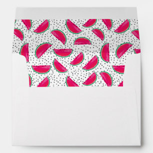 Neon Watermelon on Seeds Pattern Envelopes