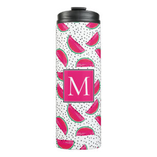 Neon Watermelon on Seeds Pattern Thermal Tumbler