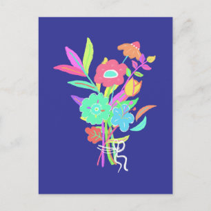 Neon Wildflowers Postcard