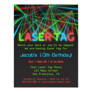 Laser Tag Birthday Invitations 7