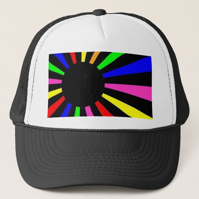 Neon World Flag Trucker Hat (Front)