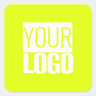 Neon yellow - add your logo  square Sticker