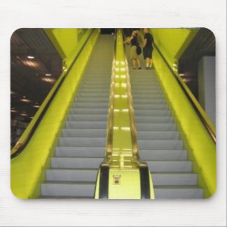 Neon Yellow Escalator Mouse Pad
