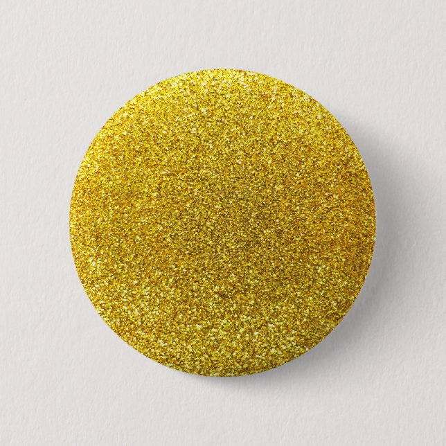Neon yellow glitter 2 inch round button (Front)