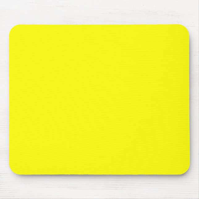 Neon yellow hex code FFFF01 Mouse Pad (Front)