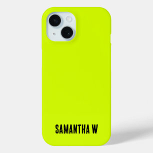 Neon Yellow, High Visibility iPhone 15 Case