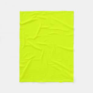 Neon Yellow, High Visibility Chartreuse Fleece Blanket