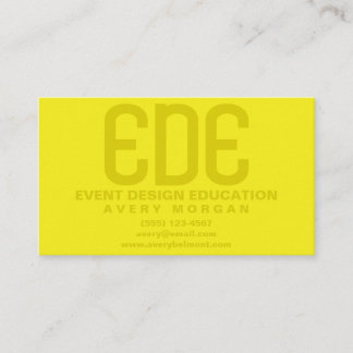 Neon Yellow Minimal Business Card