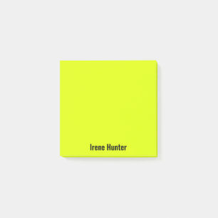 Neon Yellow Professional Minimalist Black Script Post-it Notes