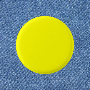 Neon Yellow Solid Colour 1 Inch Round Button