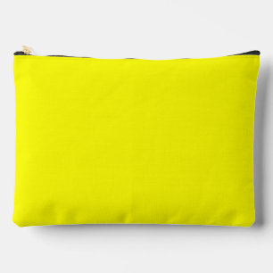 Neon Yellow Solid Colour Accessory Pouch