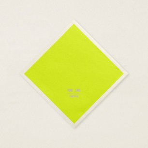 neon  yellow solid colour -  add logo napkin