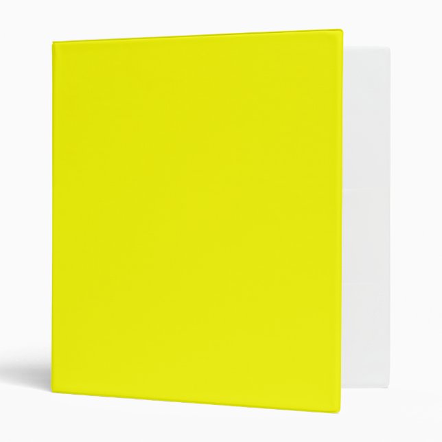 Neon Yellow Solid Colour Binder (Front/Inside)