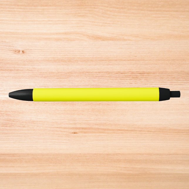 Neon Yellow Solid Colour Black Ink Pen (Creator Uploaded)