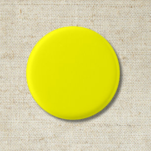 Neon Yellow Solid Colour Classic 1 Inch Round Button