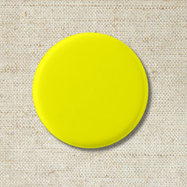 Neon Yellow Solid Colour | Classic 1 Inch Round Button (Creator Uploaded)