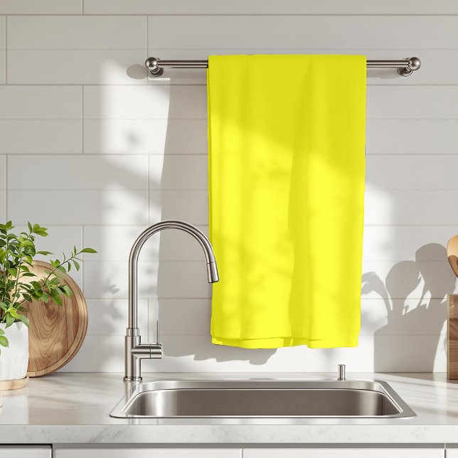 Neon Yellow Solid Colour | Classic Kitchen Towel (Creator Uploaded)