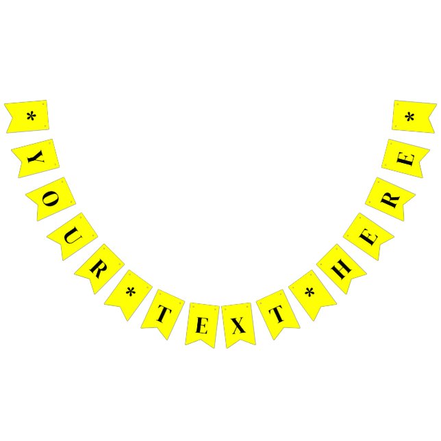 Neon Yellow Solid Colour Custom Bunting Flags (All)