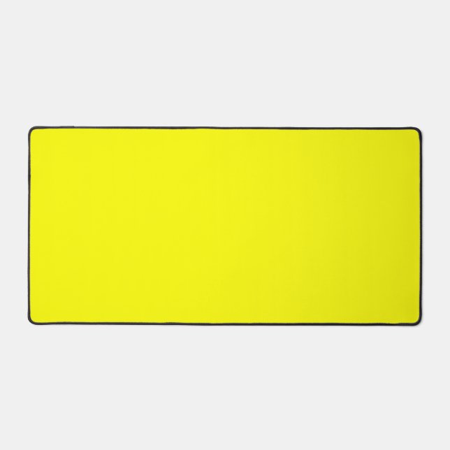 Neon Yellow Solid Colour Desk Mat (Front)