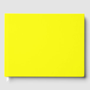 Neon Yellow Solid Colour Guest Book