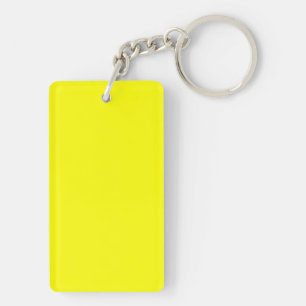 Neon Yellow Solid Colour Keychain