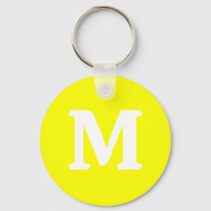 Neon Yellow Solid Colour Keychain