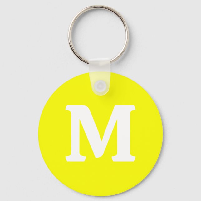 Neon Yellow Solid Colour Keychain (Front)
