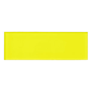 Neon Yellow Solid Colour Name Tag