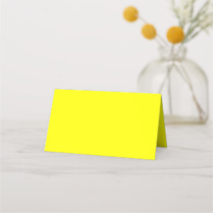 Neon Yellow Solid Colour Place Card
