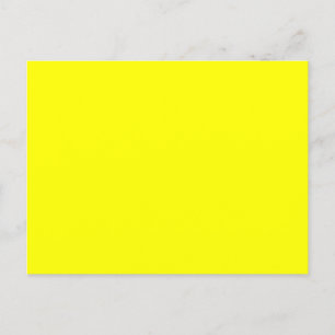 Neon Yellow Solid Colour Postcard