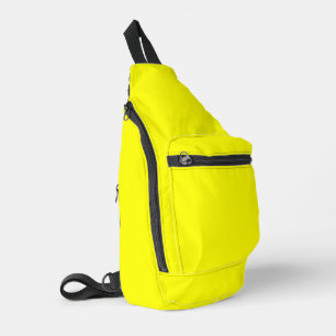 Neon Yellow Solid Colour Sling Bag