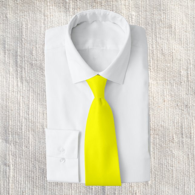Neon Yellow Solid Colour Tie (Creator Uploaded)