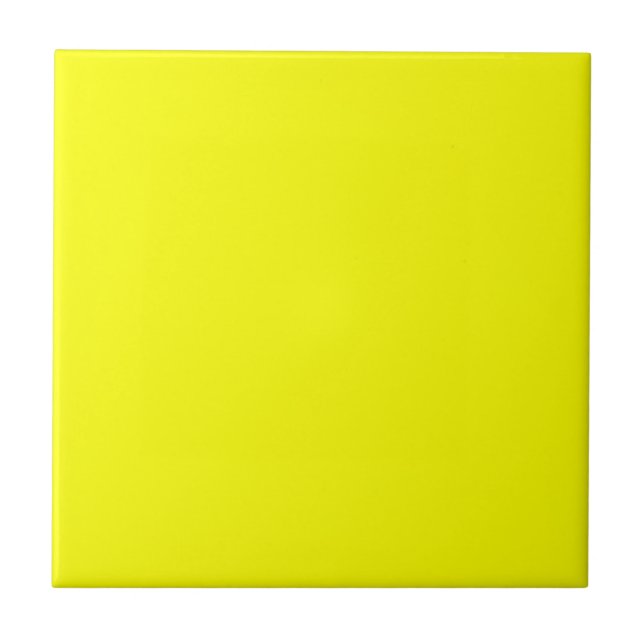Neon Yellow Solid Colour Tile (Front)