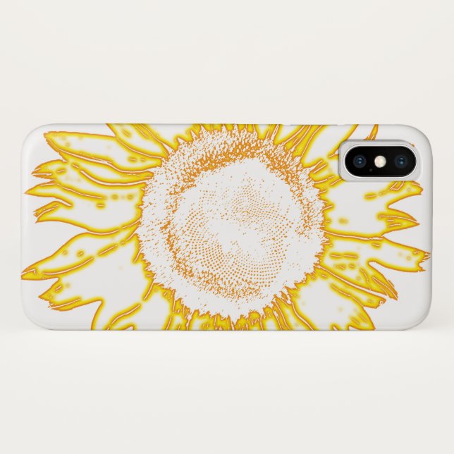 Neon Yellow Sunflower Case-Mate iPhone Case (Back (Horizontal))