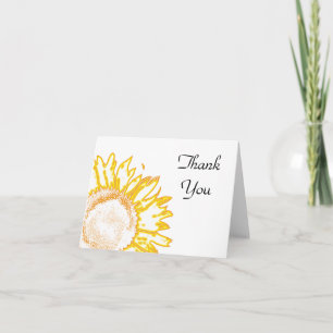 Neon Yellow Sunflower Thank You