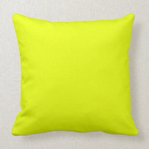 Neon Yellow Throw Pillow