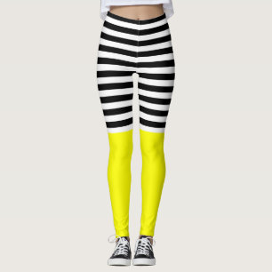 Leggings with yellow stripe best sale