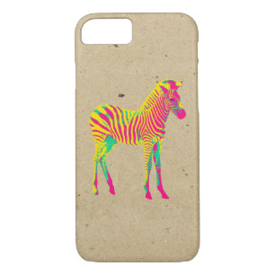 Neon Zebra Baby Animal Psychedelic Funky Retro Case-Mate iPhone Case