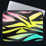 Neon Zebra Electronics Bag<br><div class="desc">An electronics bag featuring an airbrush 80s inspired neon zebra print design.</div>