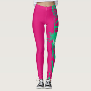 Neon Zebra Pattern Fashion Leggings