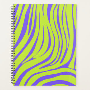 Neon Zebra Pattern Planner Organizer