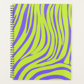 Neon Zebra Pattern Planner Organizer