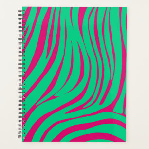 Neon Zebra Pattern Planner Organizer